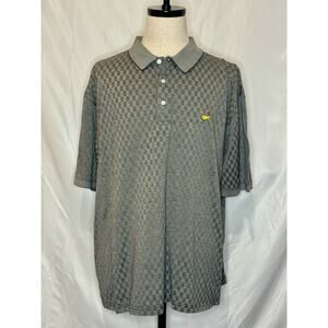 Vintage Masters Amen Corner Double Ply Pima Cotton Polo Shirt Mens XL Grey Golf